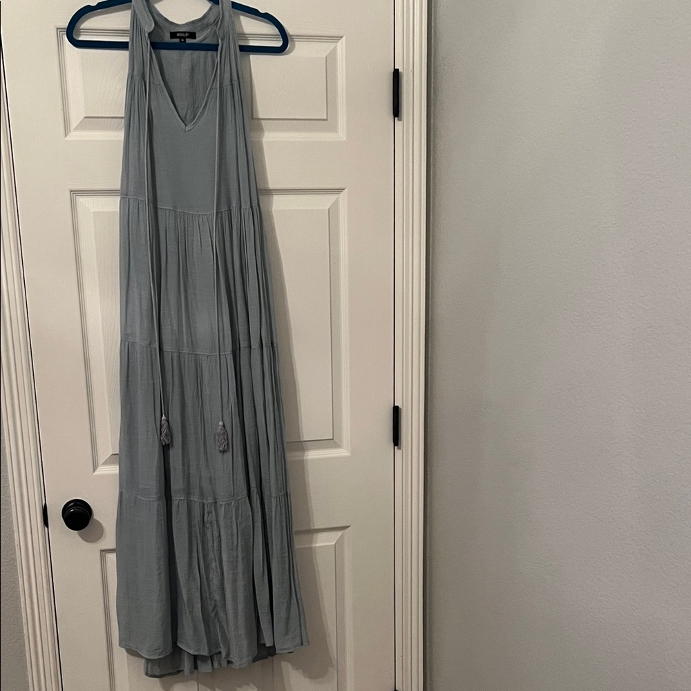 Wishlist Light Gray Halter Maxi Dress